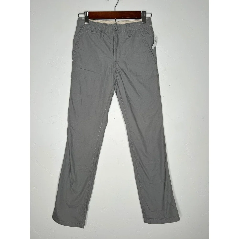 Gap Kids Gray Cotton Fleece Lined Pants Size 12 SLIM NWT Fall Winter Outdoors